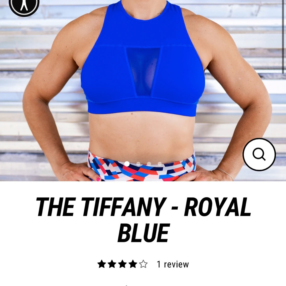 Chestee royal blue Tiffany sports bra